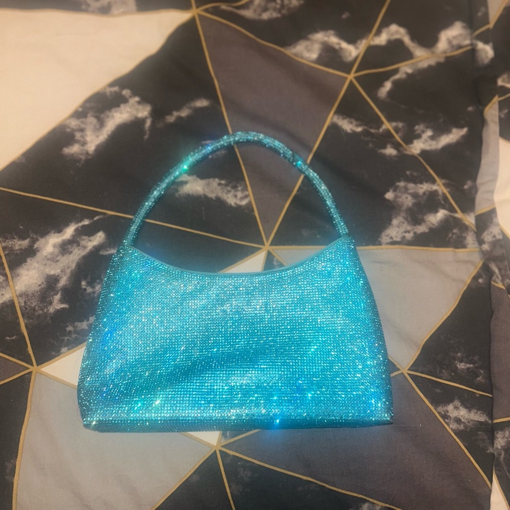 Forever 21 Shimmering Turquoise Shoulder Bag